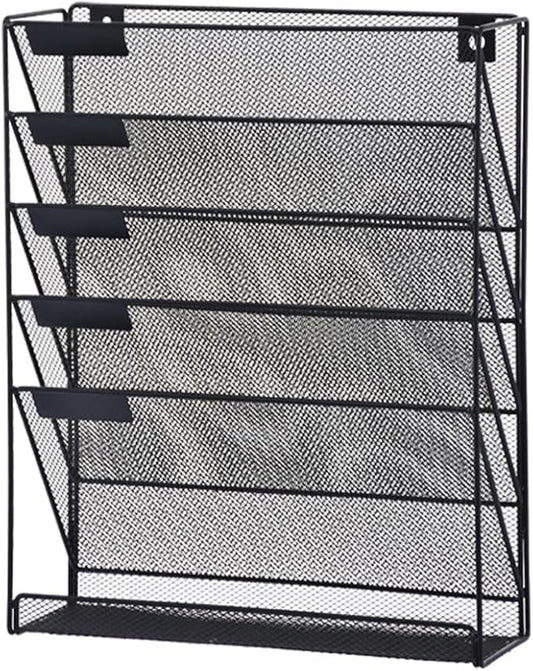 Vankcp 1 Pcs 6-Tier Magnetic File Holder, No Drilling Magnetic File Organizer by Vankcp