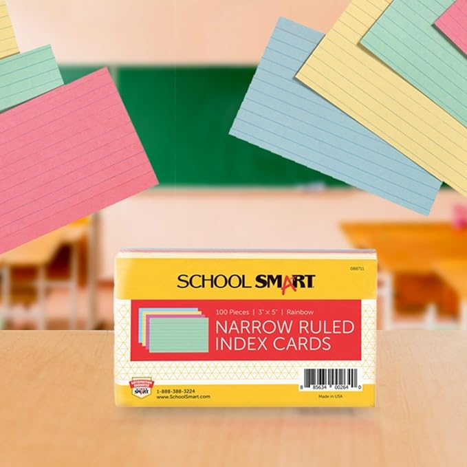 School Smart Ruled Index Cards, 3 x 5 Inches - Image 9