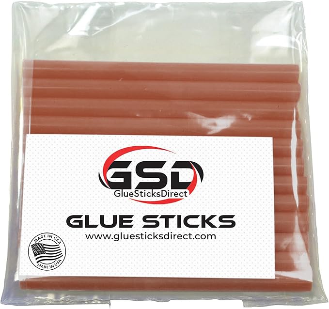 Mini Size Hot Melt Glue Sticks for Glue Gun - Bulk 4in Burgundy Glue Sticks - Great for Art Craft Repairs & Compatible w/Most Glue Guns - 5/16" X 4" (24 Sticks) - Made in USA-DeskLoop Office