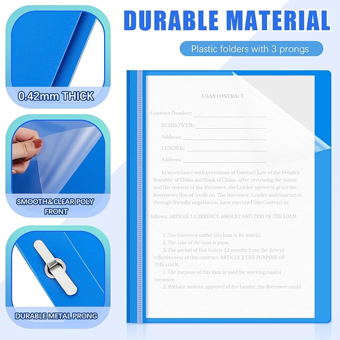 Teling 150 Pcs Clear Front Report Covers Bulk - Image 3