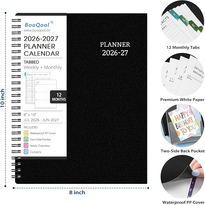 BooQool Planner 2026-2027 for Office, Home - Image 7