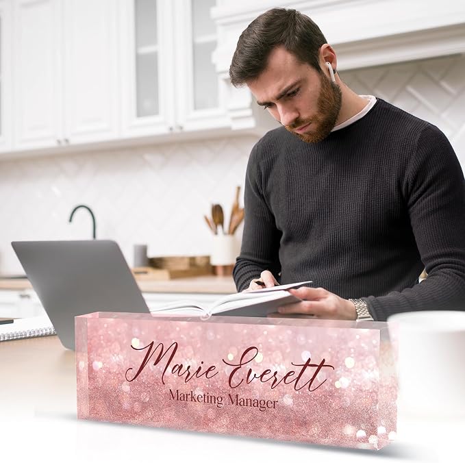Desk Name Plate Personalized, Custom Name Plate - Image 5