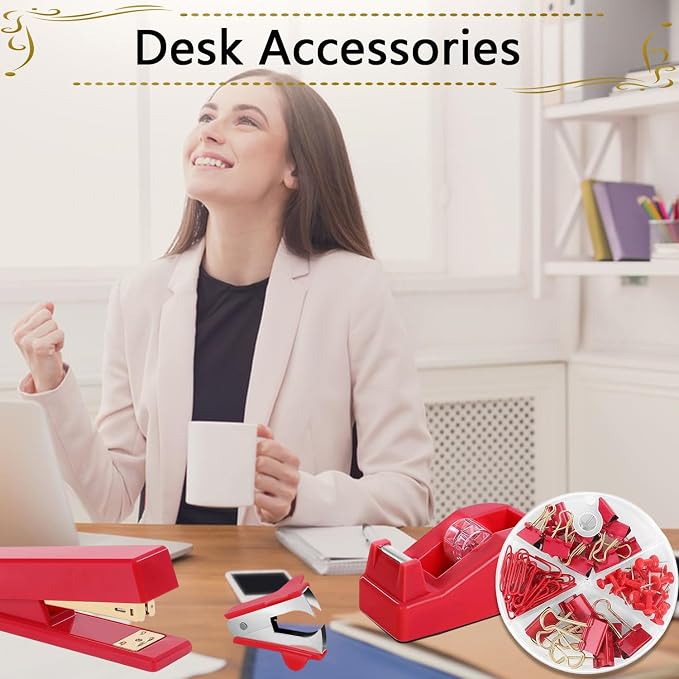 Office Supplies, Stapler and Tape Dispenser Set - Image 7