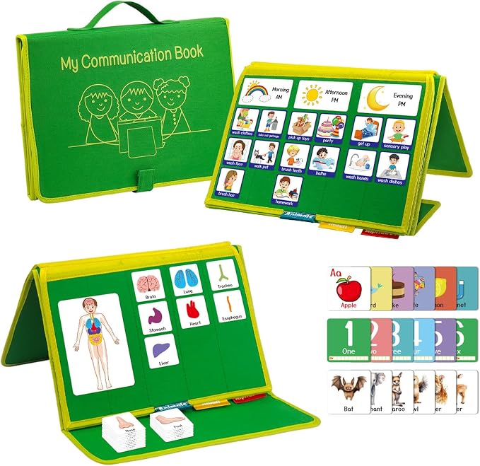 Pecs Communication Book for Nonverbal & Autism Kids, Visual Board by ABCKEY