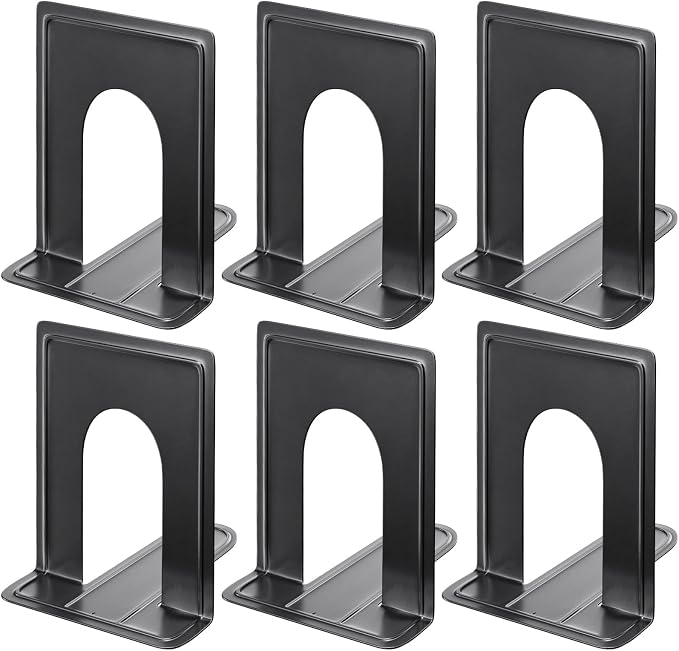 MaxGear 8.5 in Extra Large Heavy Duty Book Ends, Classic Book Stopper by MaxGear