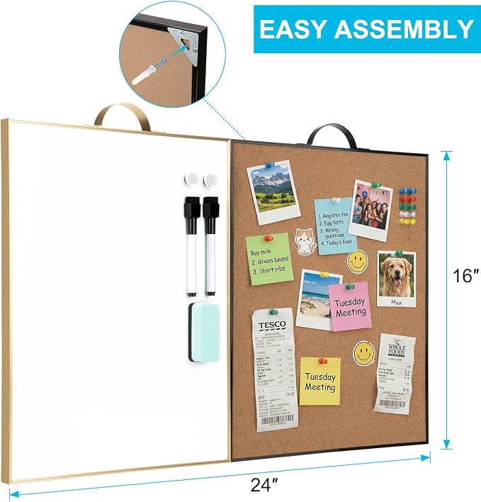 Small Whiteboard Cork-Board Combo - Image 3
