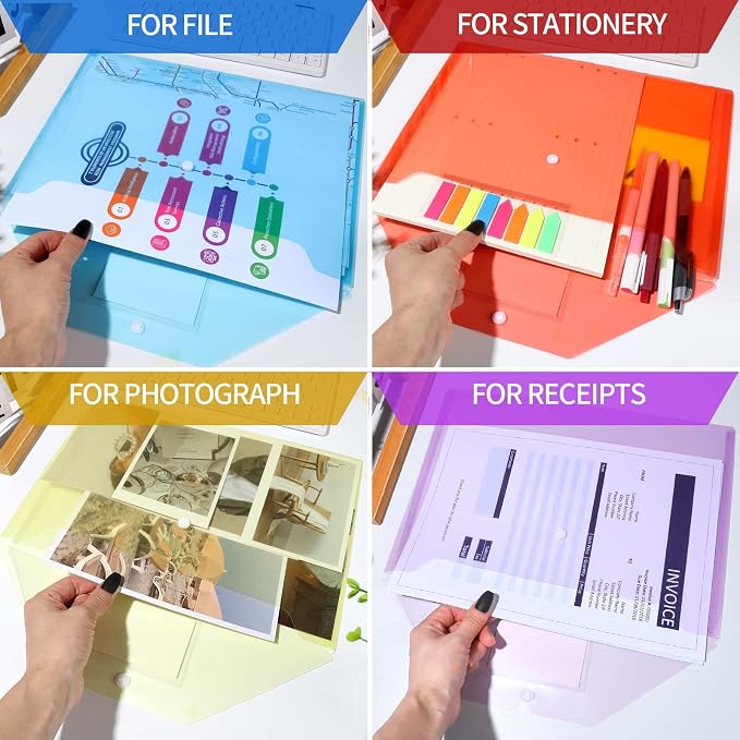 LEOBRO File Folders for Documents, Plastic Envelopes - Image 7