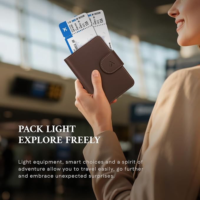 ALLIVE Passport Holder for Travel, Genuine Leather Passport Holder - Image 7