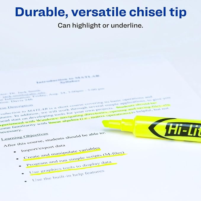 Avery Hi-Liter Value Pack Desk-Style Highlighters, Smear Safe Ink, 200 - Image 3