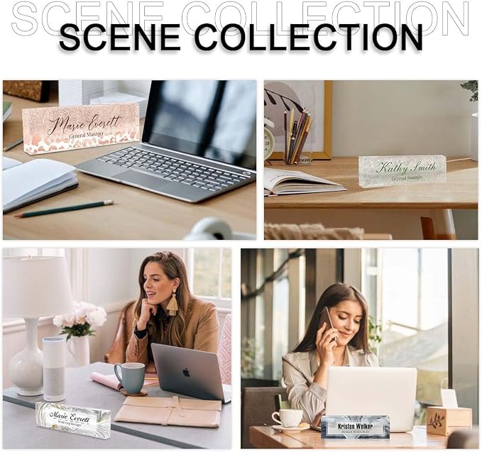 Personalized Acrylic Desk Plaque Custom Name Plate Block Desktop Accessories - Image 7
