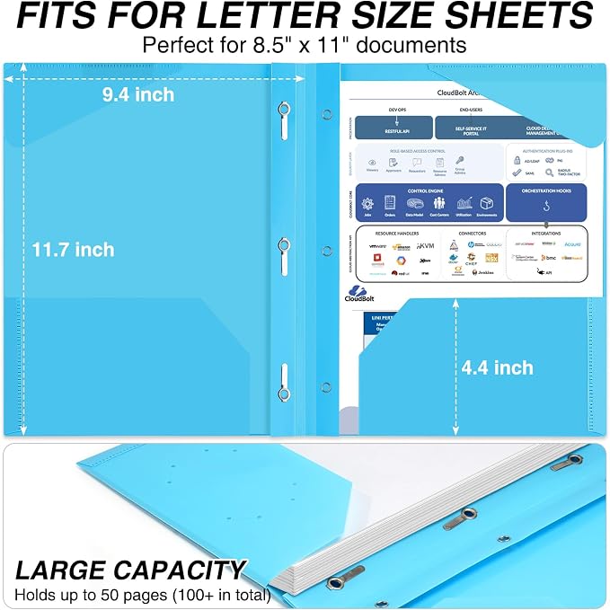 Sooez 6 Pack Plastic Folders - Image 4