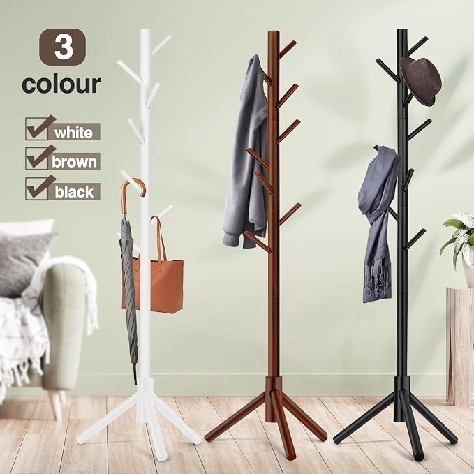 WANGMUXIA 2 PCS Coat Rack, Freestanding Coat Rack - Image 7