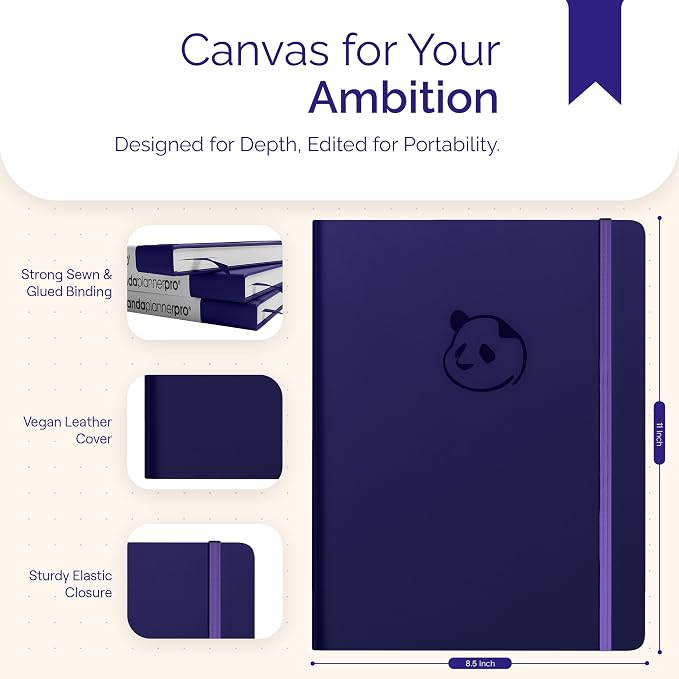 Panda Planner Pro A4 Daily Planner 2026, weekly & monthly layouts, habit tracker - Image 7
