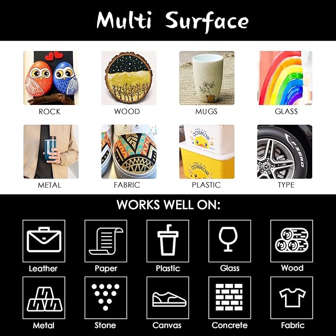 LOONENG Silver Permanent Marker, Fine Point, Acid Free, Non-Toxic Ink, Quick Drying, Ideal for Adult Coloring, Crafts, Gift Cards, Fabric, Photo Albums, 8 Count-DeskLoop Office