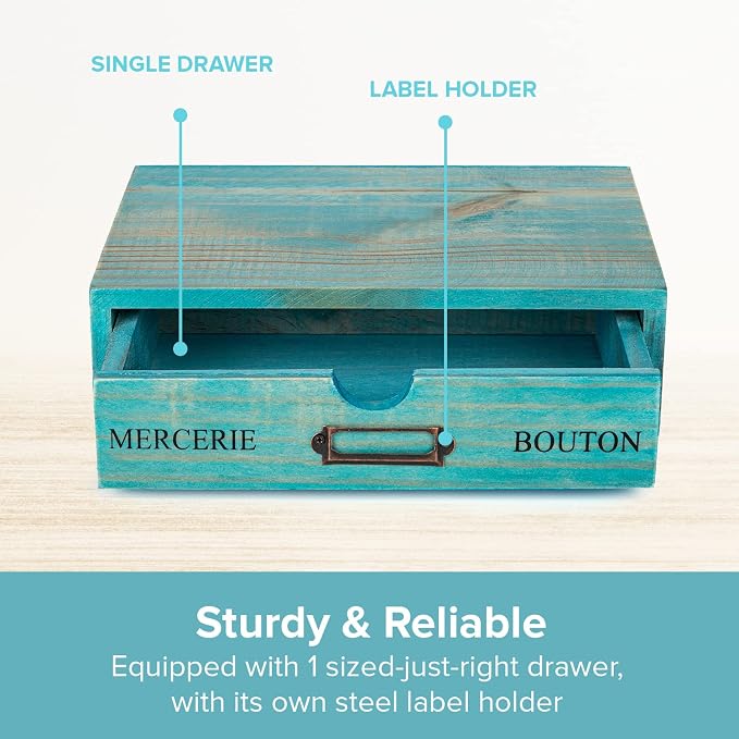 Turquoise Single Drawer Unit - Image 5
