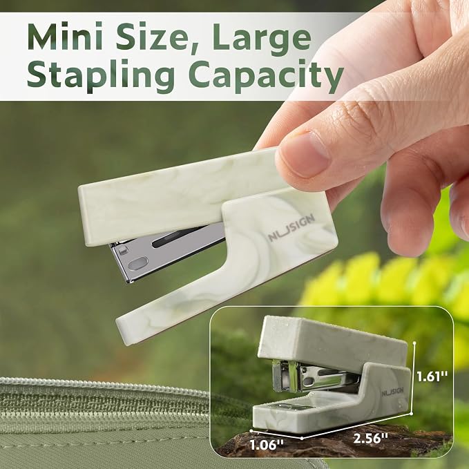 NUSIGN Mini Stapler with 830 Staples, Small Cute Desk Staplers, 25 Sheet - Image 7