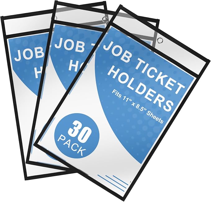 Heavy Duty Sheet Protectors 8.5 x 11 Job Ticket Holders, 30 Pack Dry Erase by Viehatta