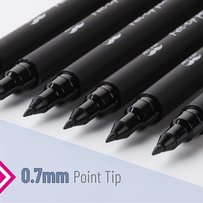 Mr. Pen- Black Felt Tip Pens, Fine Point, 24 Pack, Fast Drying, No Smear | Bulk - Image 4