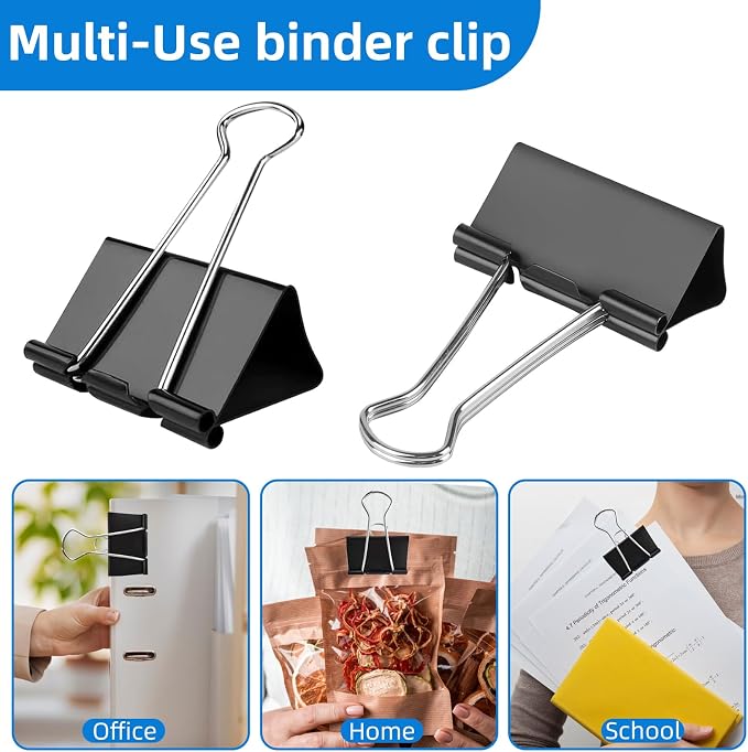 Jumbo Binder Clips 3 inch, 75mm Width, 10 Pack Extra Large Binder Clips - Image 5