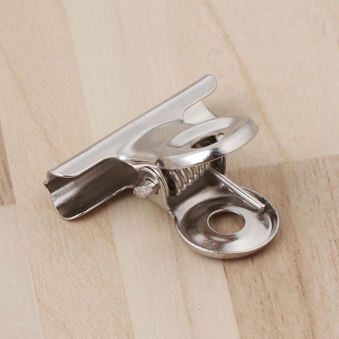 Tebatu 10Pcs Metal Stainless Steel Bulldog Grip Clip Food Sealer Bag Clamp - Image 6