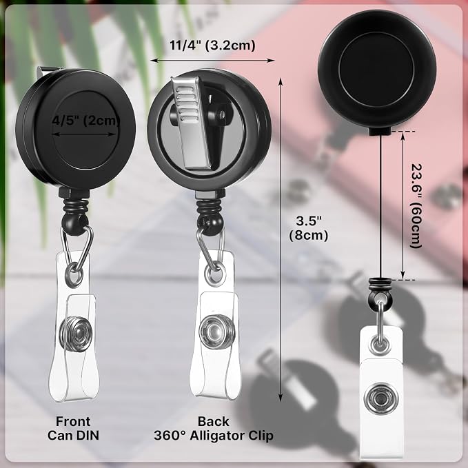 Zonon 50 Pcs Retractable Badge Holder Reels - Image 4