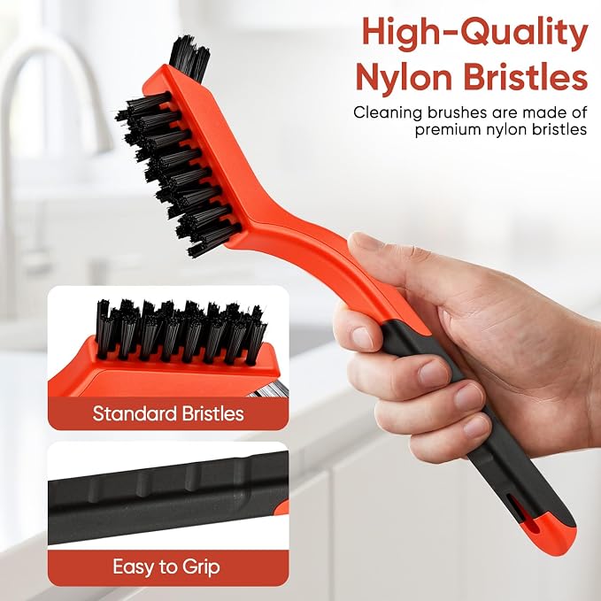 10PCS Nylon Cleaning Brushes for Tight Spaces, Non Scratch Detail Cleaning - Image 3
