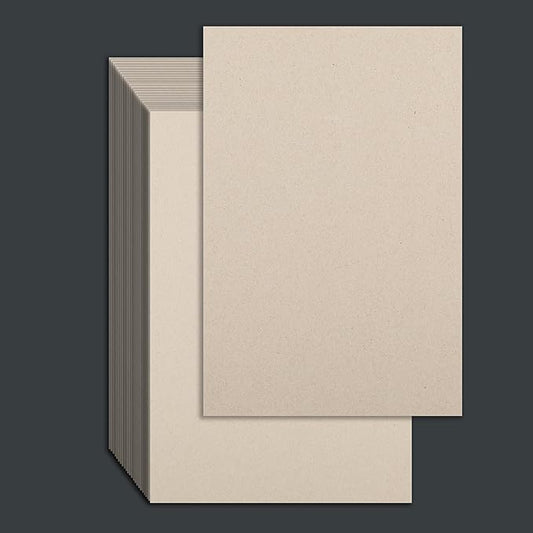 25 Pcs Book Board, Binder Board, Cover Board, Heavy Duty Chipboard for Book Binding, DIY Cardboard (Gray, 5.5 x 8.5 Inch 80PT)-DeskLoop Office