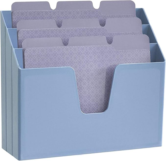 Acrimet Horizontal Triple File Folder Holder Organizer, Open Top Desktop - Image 5