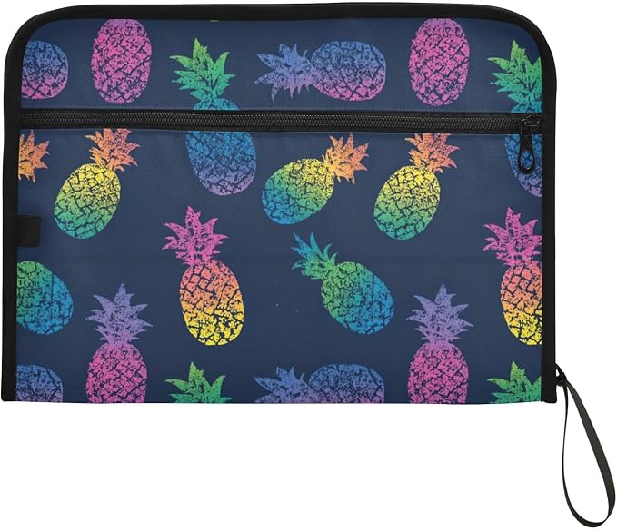 Iridescent Pineapple Accordion File Organizer Expanding Document Folder - Image 7