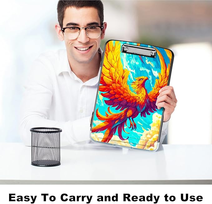 Flamingo Sky A4 Clipboard with Storage Pen Holder, Clipboards Organizer Nursing - Image 6