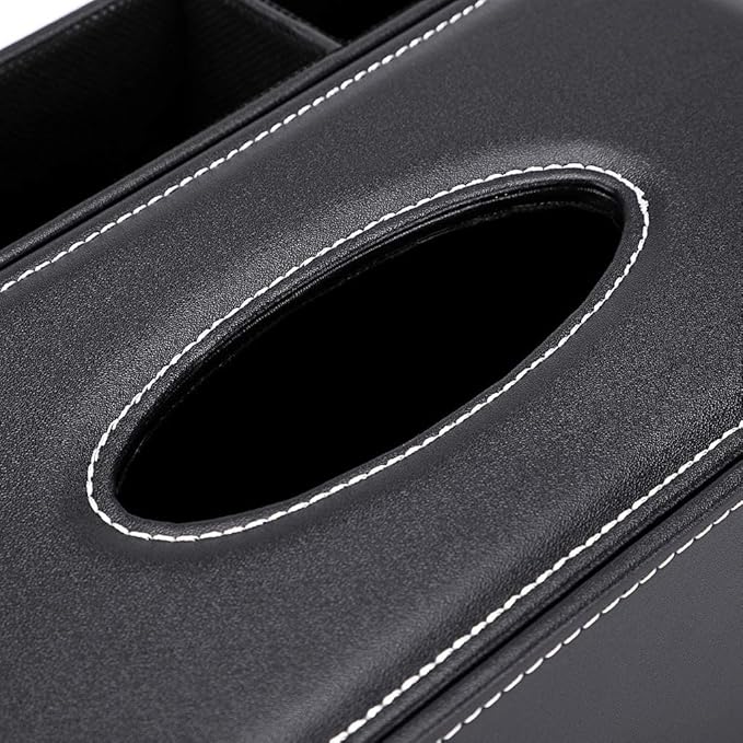 PU Leather Household Office Rectangular Tissue Box Storage Organizer Box | - Image 5