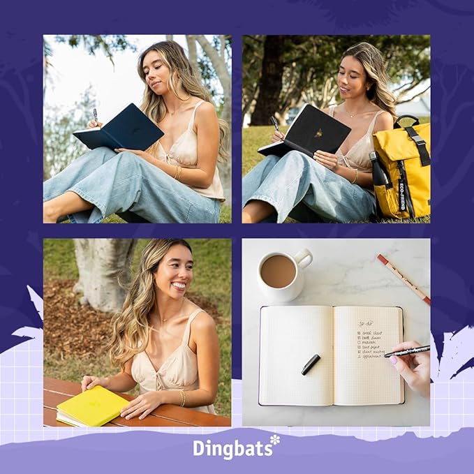 Dingbats - Earth Dotted A5 Medium Notebook, Glicine Arctic - Hardcover - Cream 100gsm Ink-Proof Paper - Numbered Pages, Index & Key Pages-DeskLoop Office