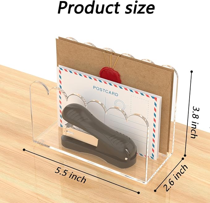 YAGELI 2 Pack 1-Slot Acrylic Mail Organizer - Image 3
