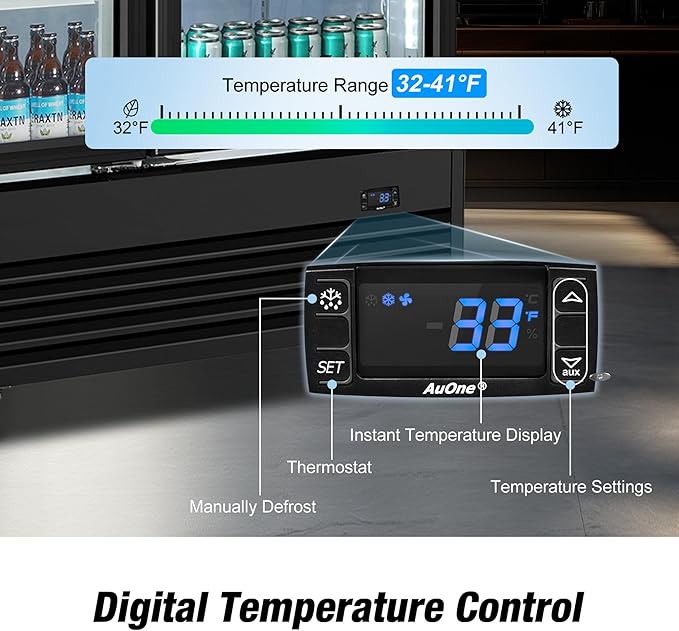 Commercial Beverage Refrigerator, 75" W 60 Cu. Ft. Commercial Drink Fridge, Display Refrigerator with 3 Glass Door, Commercial Display Fridge with 12 Adjustable Shelves, for Shop, Restaurant, Bar-DeskLoop Office
