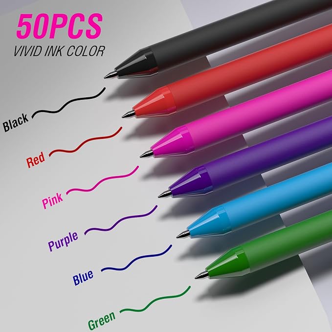 50 Pack Pink Ink Pens - Image 4