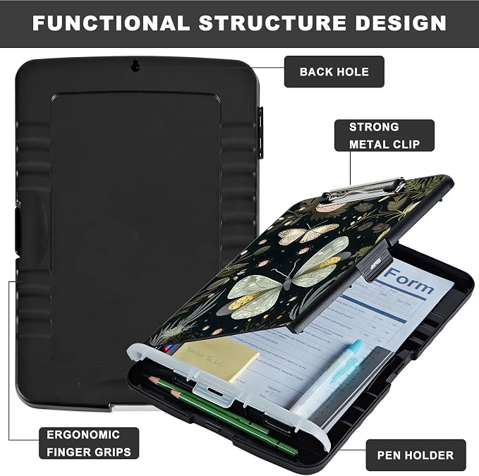 Clipboard with Storage, Storage Clipboard with Pen Holder, Heavy Duty Plastic - Image 6