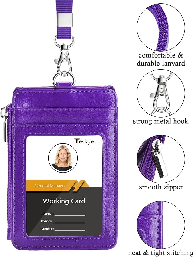 Teskyer Leather ID Badge Holder - Image 3