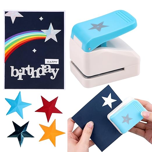 3D Star 1.4x1.4inch Embossing Punch; Punches Score Tools by BAOFALI