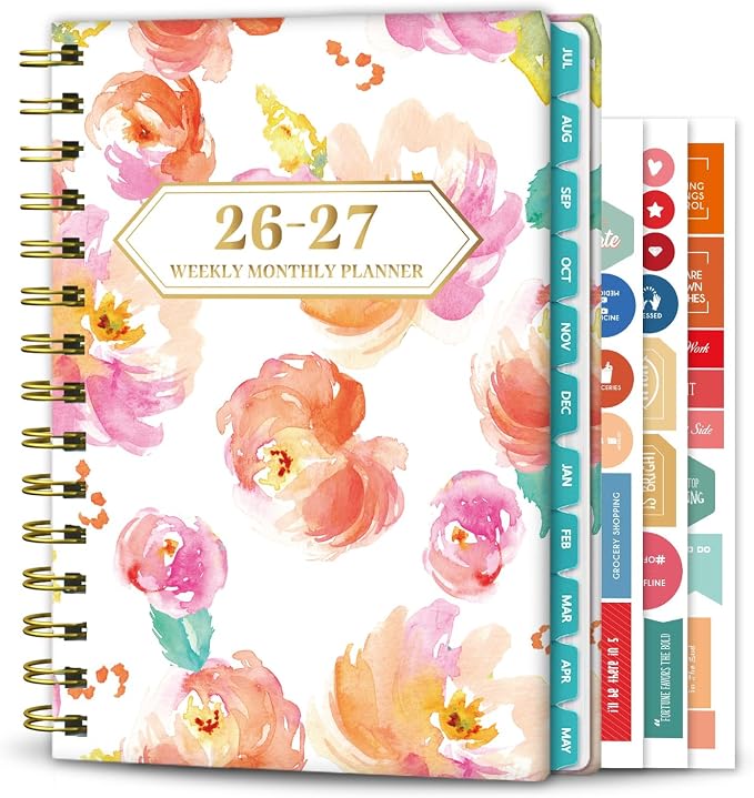 Planner 2026-2027 Weekly and Monthly Calendar Planner Jul 2026-Jun 2027 | by Ymumuda