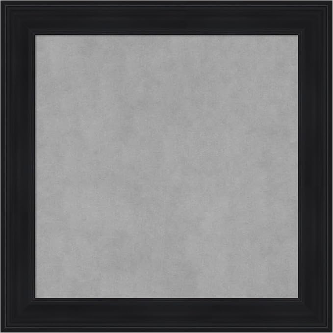 Amanti Art Black Framed Magnetic Board 25x25 Medium Vision Board by AmantiArt