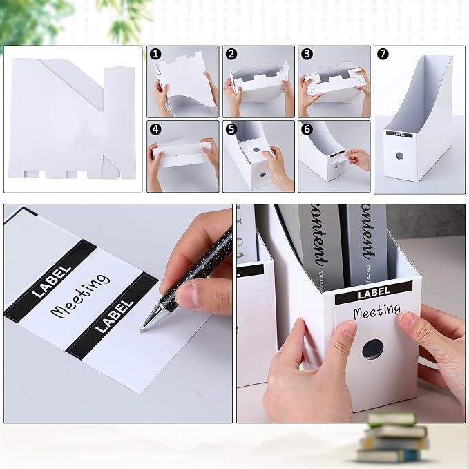 Geyee 50 Pcs Cardboard Magazine Holder Magazine File Holder Magazine Storage - Image 3