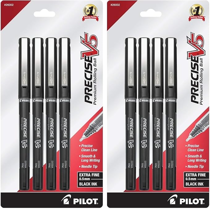 PILOT, Precise V5, Capped Liquid Ink Rolling Ball Pens, Extra Fine Point 0.5 mm by PilotCorporationofAmerica