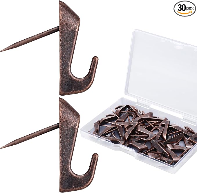 Hotop 30 Pcs Push Pins Picture Hooks 20 Lbs Thumbtacks by HOTOP