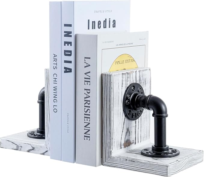 MyGift Decorative Bookends, Office Book Ends by MyGiftHome