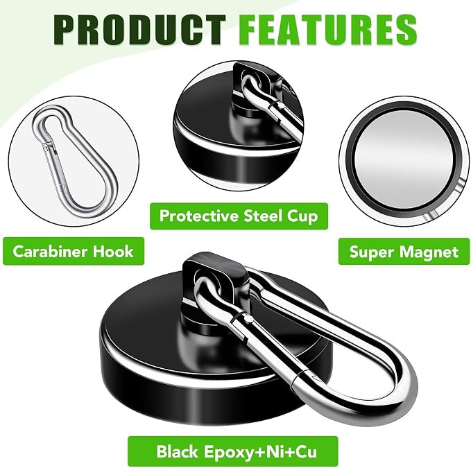 E BAVITE Carabiner Magnetic Hooks, Refrigerator, Locker 40Pack - Image 5