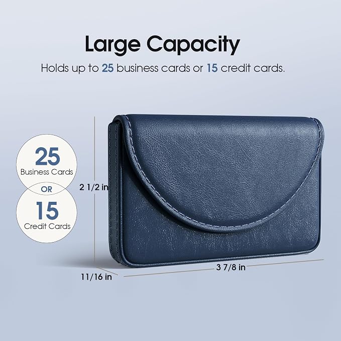 MaxGear Business Card Holder Case, PU Leather Business Card Case, Portable - Image 4