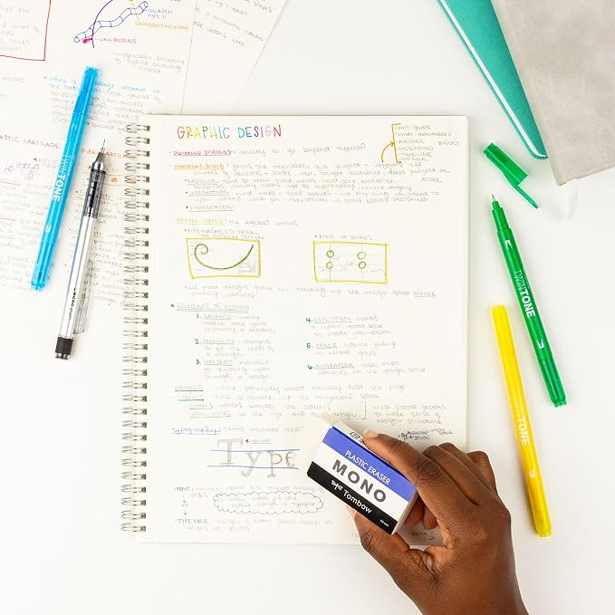 TOMBOW 57332 Mono Eraser, 1 Pack. Cleanly Removes Marks Without Damaging Paper - Image 7