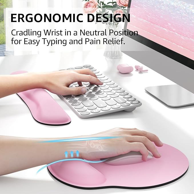 KTRIO Keyboard Wrist Rest & Mouse Pad - Image 2