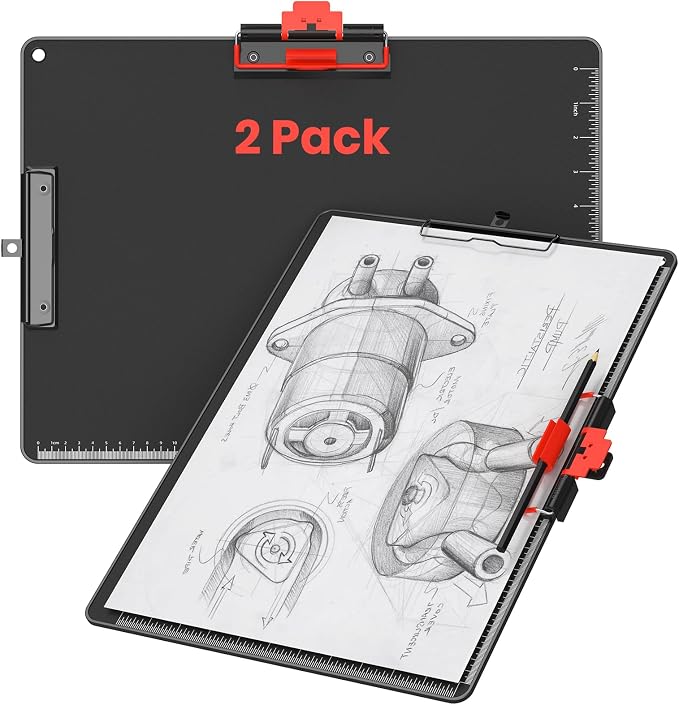 Clipboard with Pen Holder, Aluminum Protection Edge, Dual Clips, A3 Size 11" x - Image 9