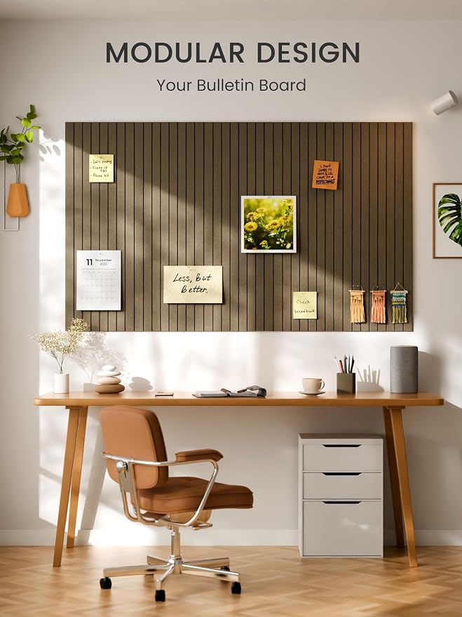 Bumusty Large Cork Board Alternative-36 x 24" Felt Bulletin Board Tiles - Image 6